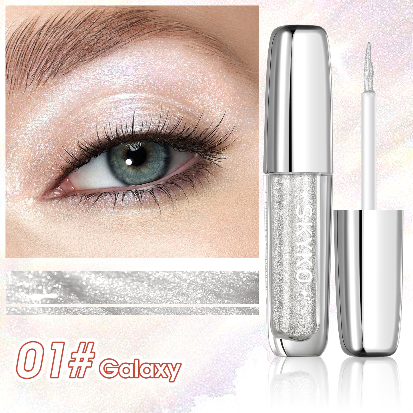 Skyko Liquid Eye Shadow Eyeshadow Fine Shining Crystal Glitter Eye Flashing Super Flashing Lying Silkworm Brightening Liquid High Gloss