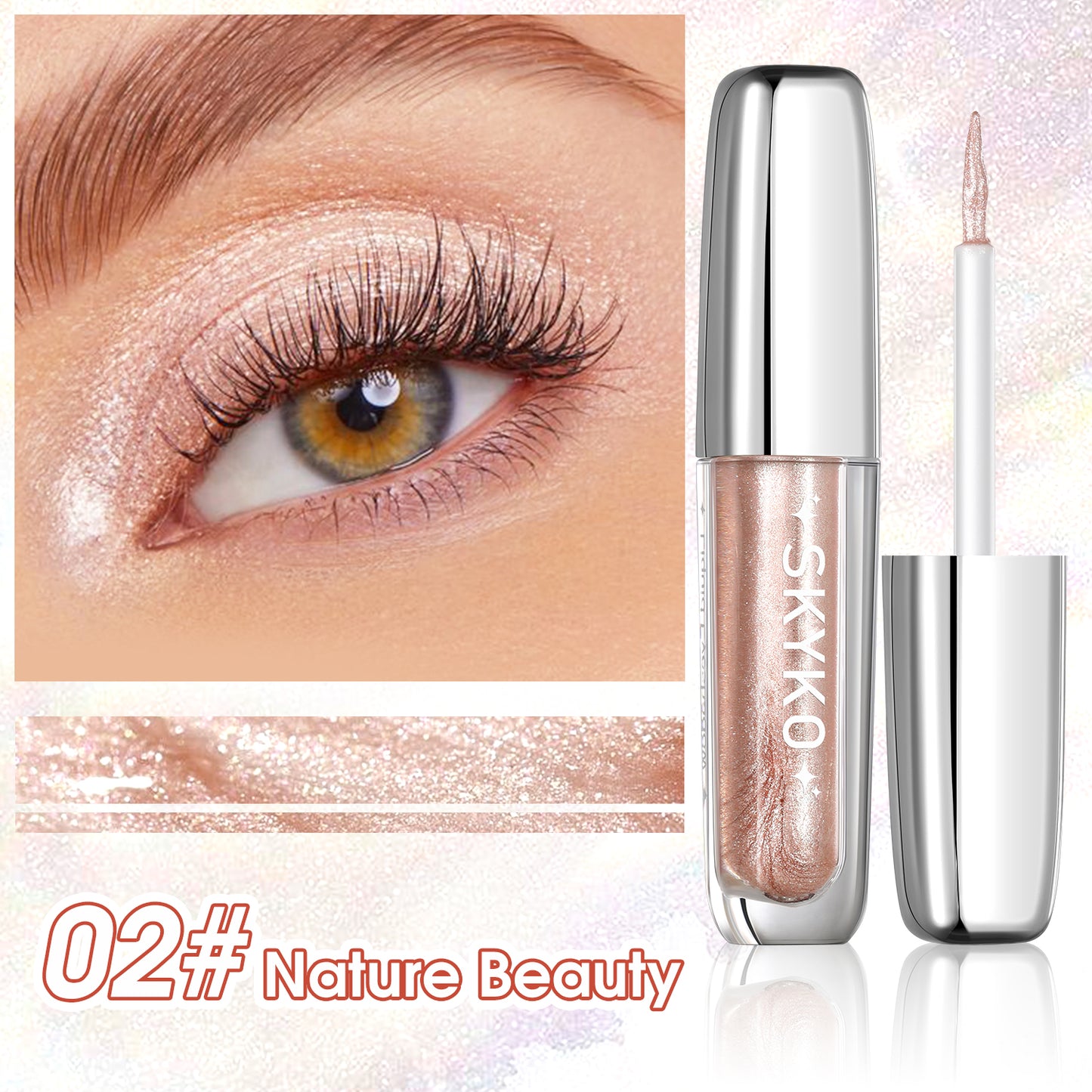 Skyko Liquid Eye Shadow Eyeshadow Fine Shining Crystal Glitter Eye Flashing Super Flashing Lying Silkworm Brightening Liquid High Gloss