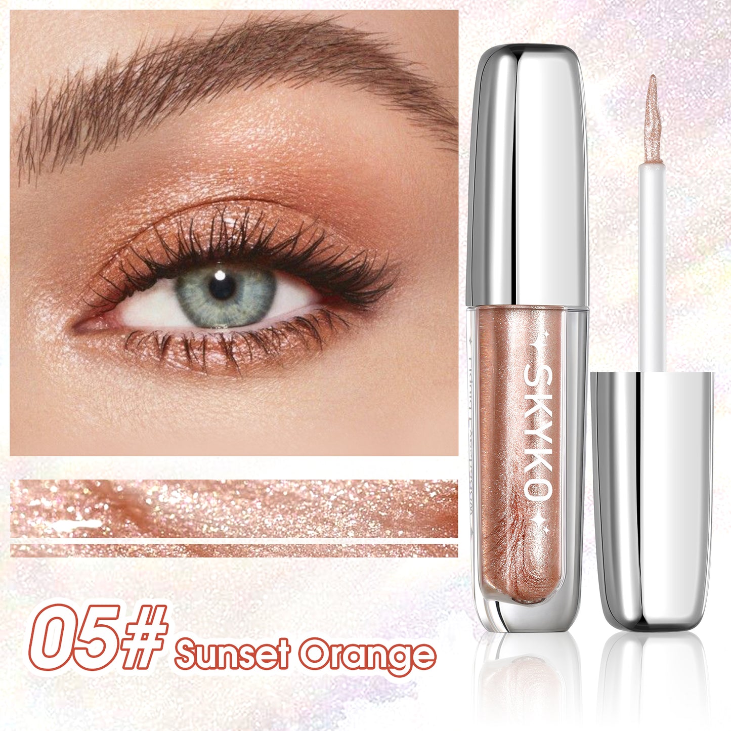 Skyko Liquid Eye Shadow Eyeshadow Fine Shining Crystal Glitter Eye Flashing Super Flashing Lying Silkworm Brightening Liquid High Gloss