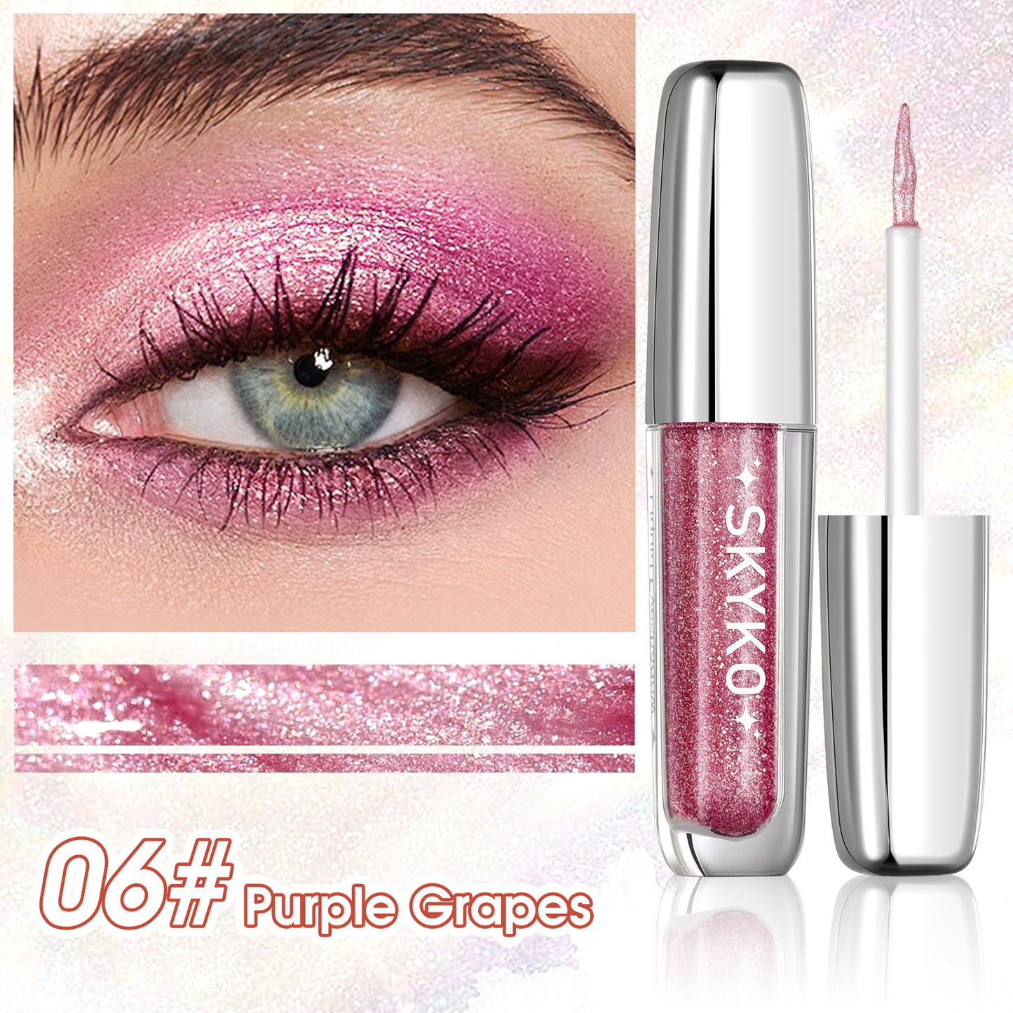 Skyko Liquid Eye Shadow Eyeshadow Fine Shining Crystal Glitter Eye Flashing Super Flashing Lying Silkworm Brightening Liquid High Gloss