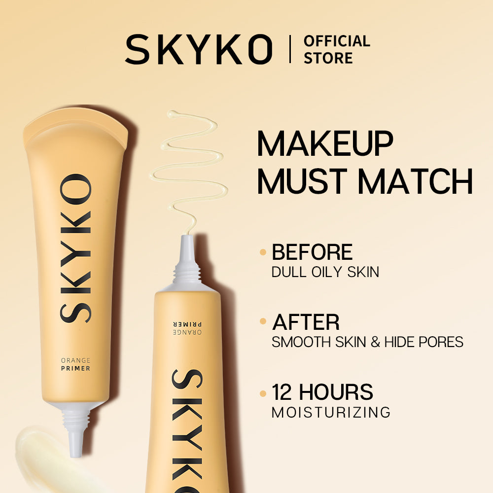 Skyko Orange Primer Poreless Makeup Base Primer Cream