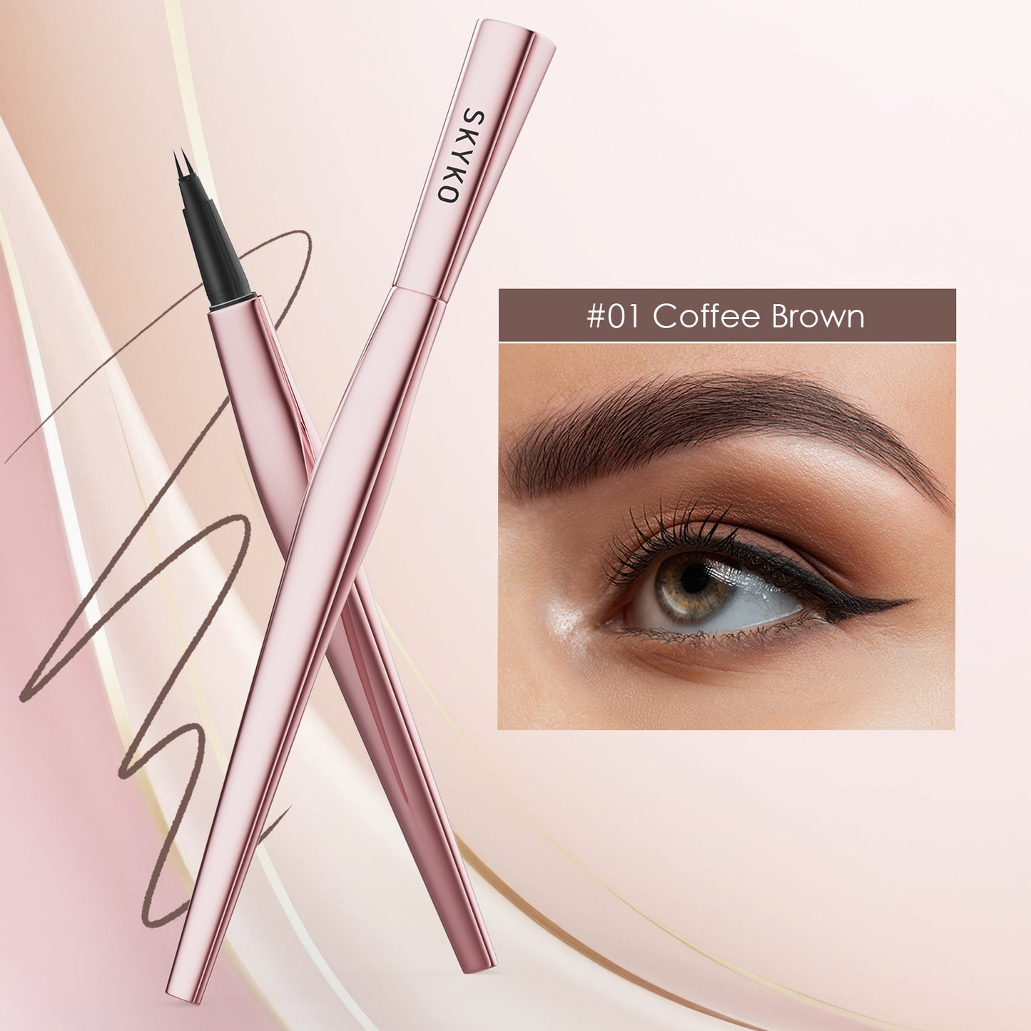 Skyko Waterproof Liquid Eyebrow Pencil 24 hours Long Lasting