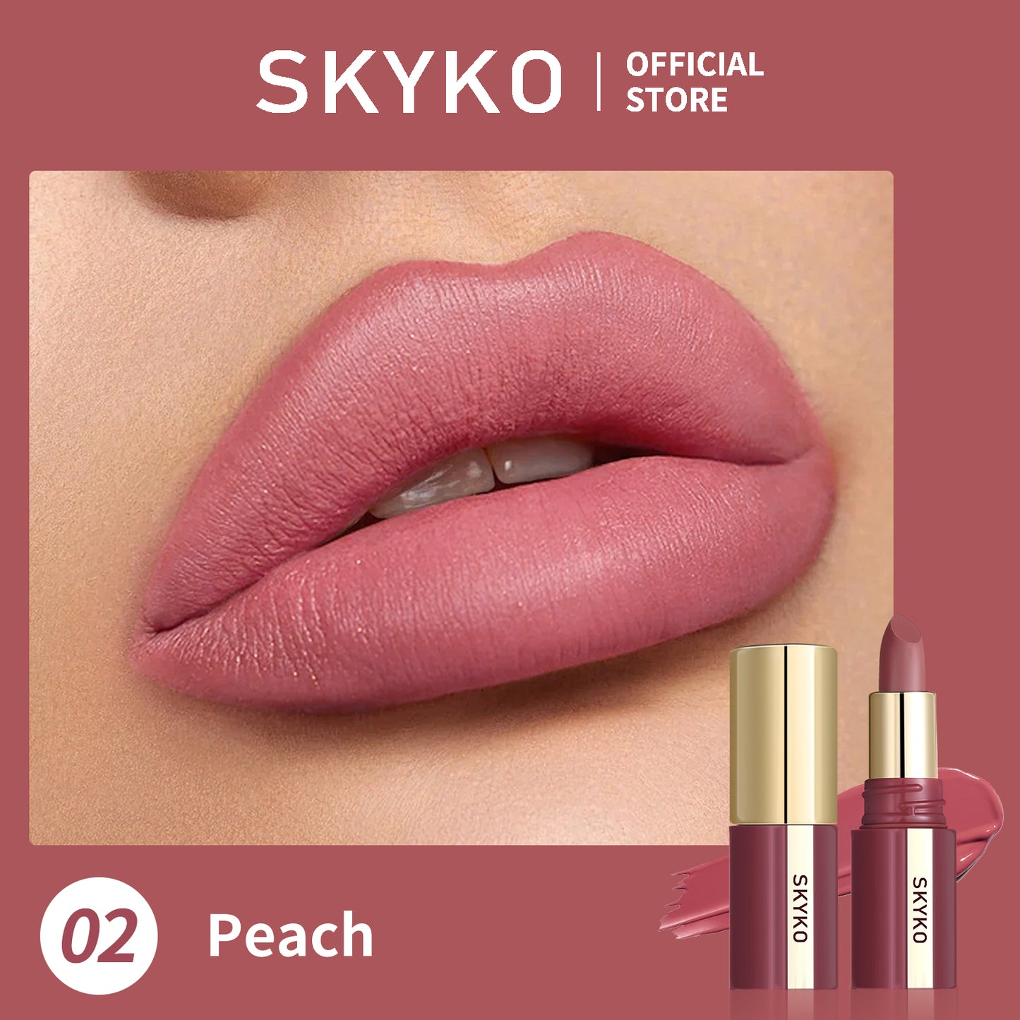 Skyko Matter Lipstick 5 Colors Waterproof Long Lasting Lip Makeup