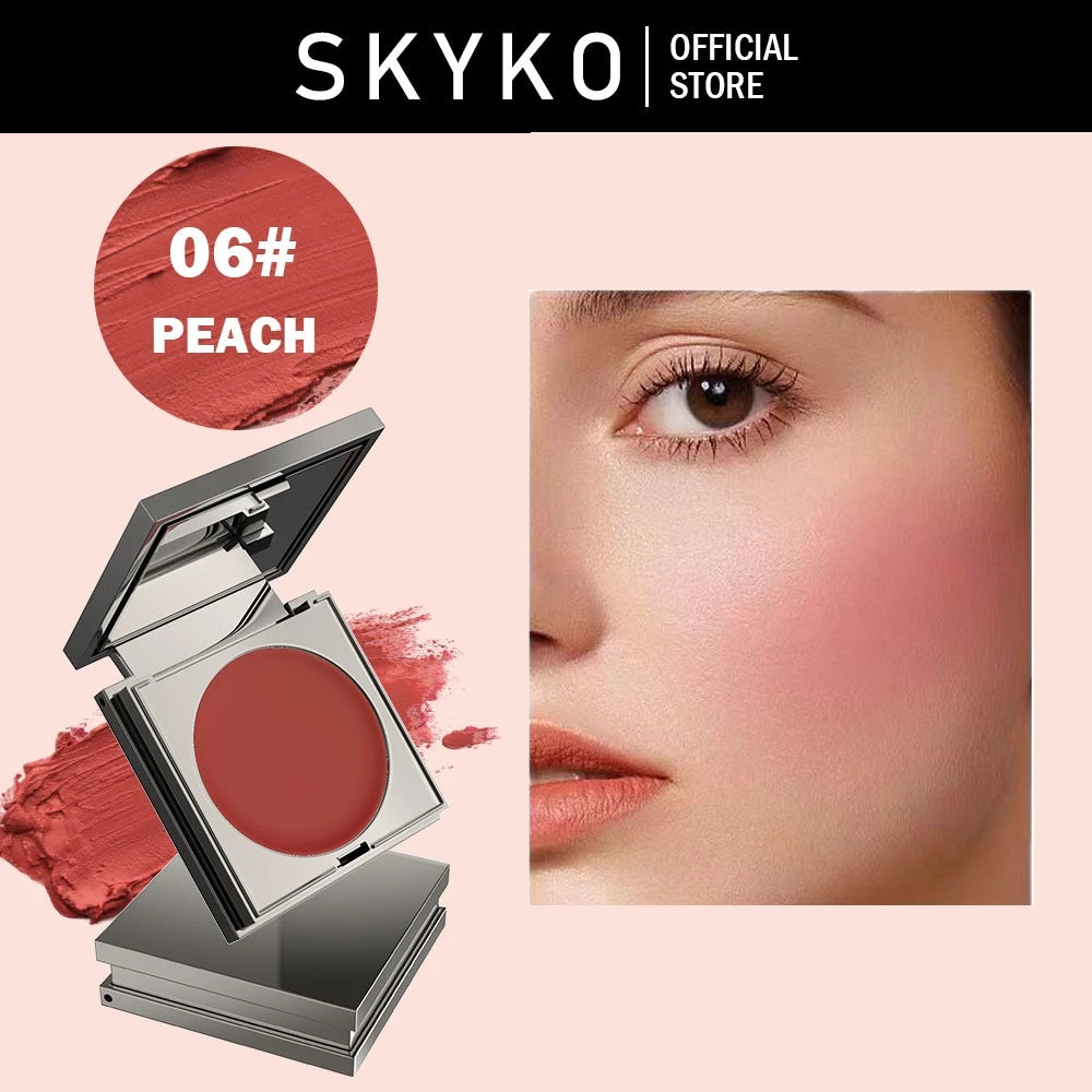 COD SKYKO Cream Blush Multi-Purpose Natural Face Makeup Blusher Dual Use for Lips and Cheeks