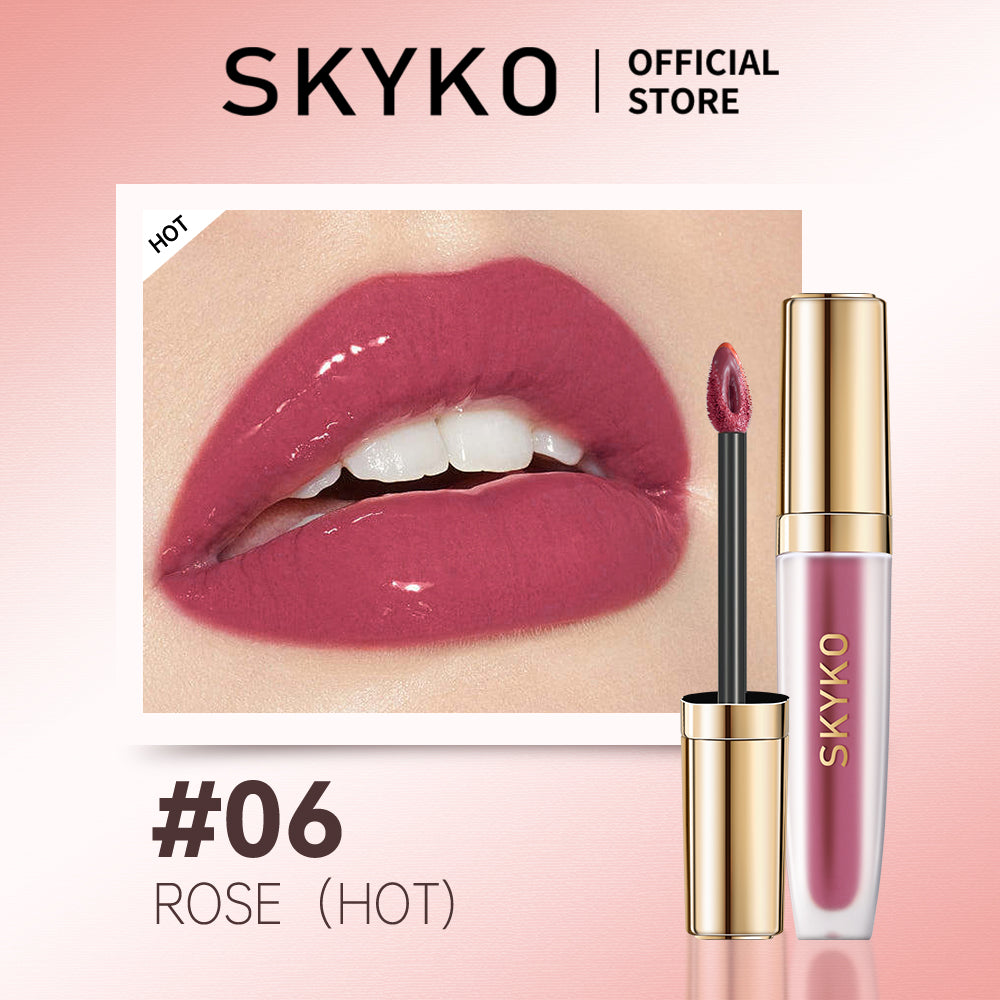 Skyko Lip Gloss Hydrating Glass Lip Moisturizing Mirror Lip Glaze Lipstick Waterproof and long-lasting Lip Makeup