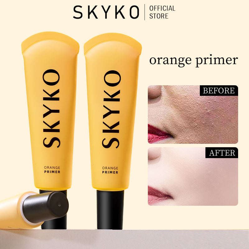 Skyko Orange Primer Poreless Makeup Base Primer Cream