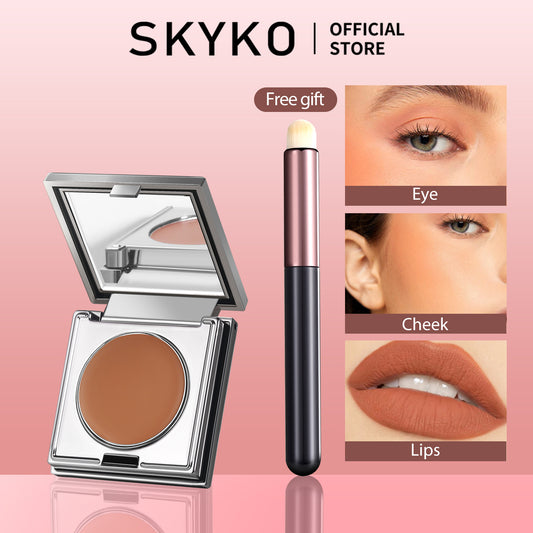 Skyko Cream Blush Multi-Purpose Natural Face Makeup Blusher Dual Use for Lips and Cheeks