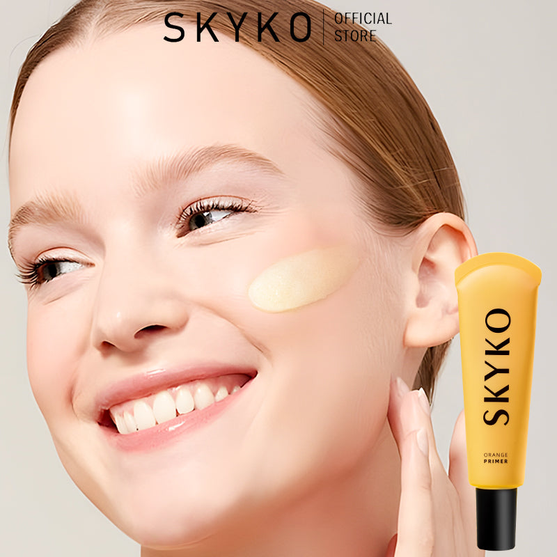 Skyko Orange Primer Poreless Makeup Base Primer Cream