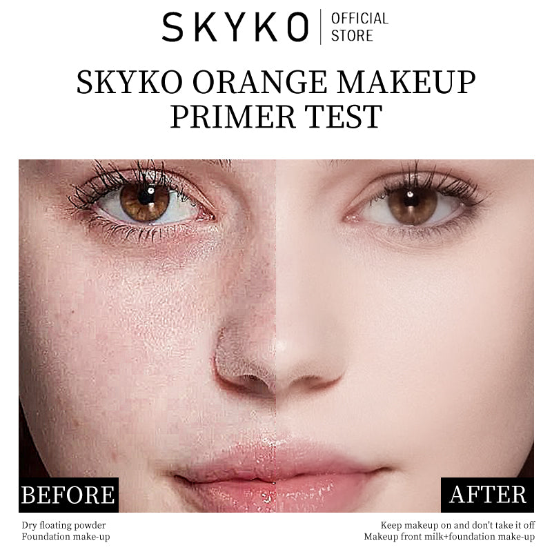 Skyko Orange Primer Poreless Makeup Base Primer Cream