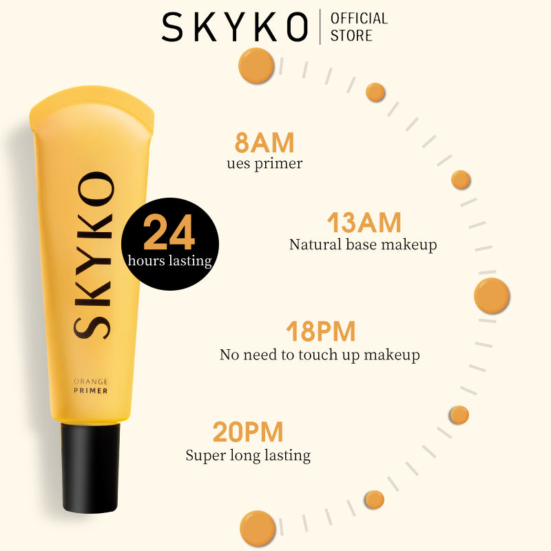 Skyko Orange Primer Poreless Makeup Base Primer Cream