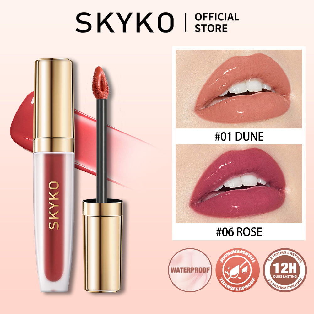 Skyko Lip Gloss Hydrating Glass Lip Moisturizing Mirror Lip Glaze Lipstick Waterproof and long-lasting Lip Makeup