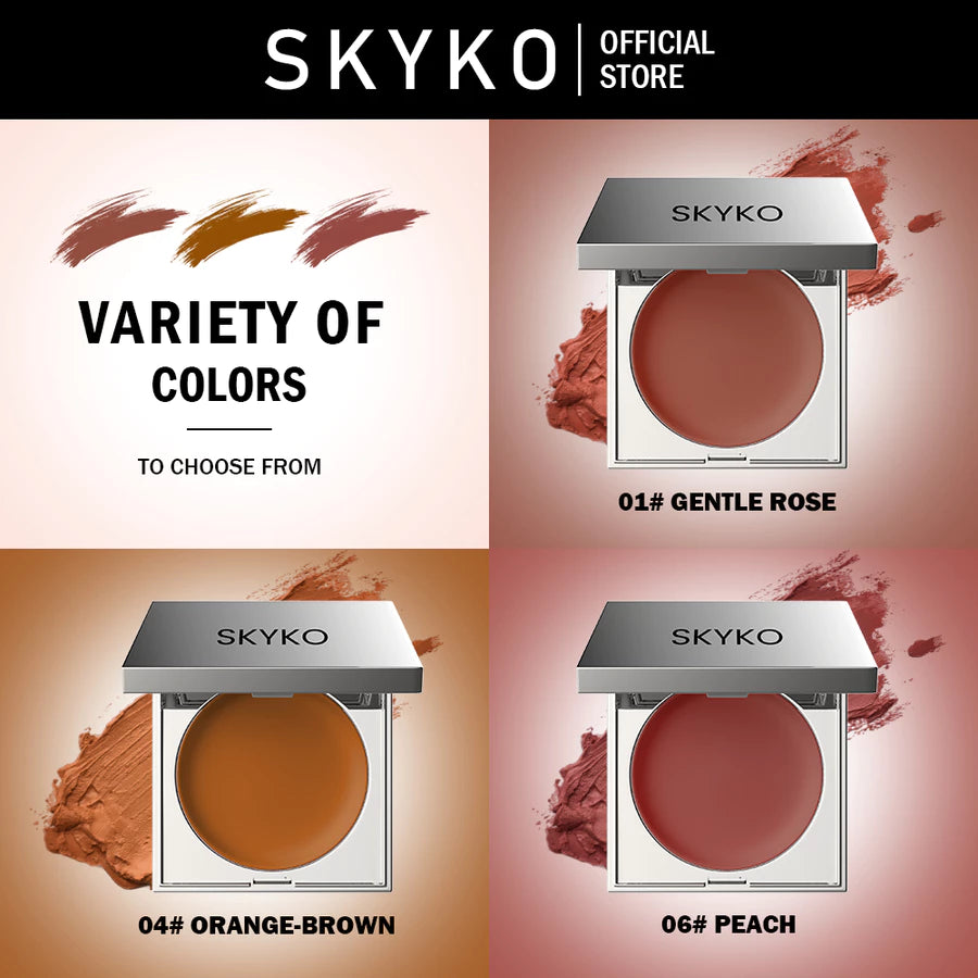 COD SKYKO Cream Blush Multi-Purpose Natural Face Makeup Blusher Dual Use for Lips and Cheeks